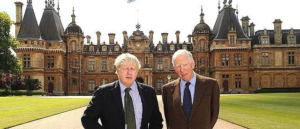 Former London Mayor and likely new PM Boris Johnson (left), shown with Jacob Rothschild.
